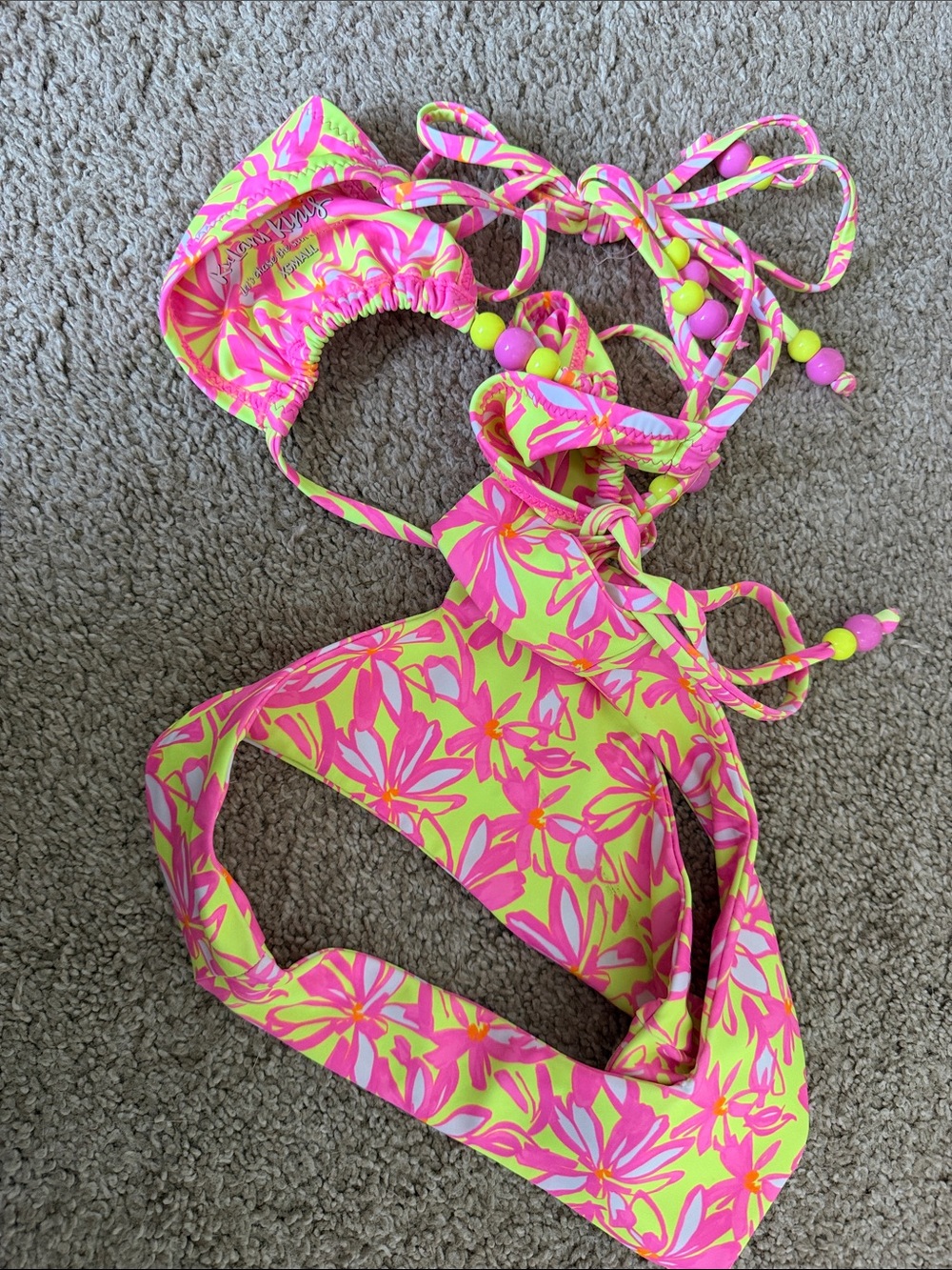 Kulani kinis y Cheeky Bikini Bottom - Sherbet Skies and triangle top - Picture 6 of 6